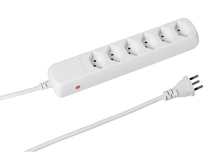 Power Easy Steckdosenleiste mit Reset-Button 6 Steckdosen