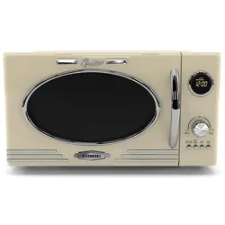 Melissa Retro Mikrowellengrill, Mikrowelle, Silber, Beige