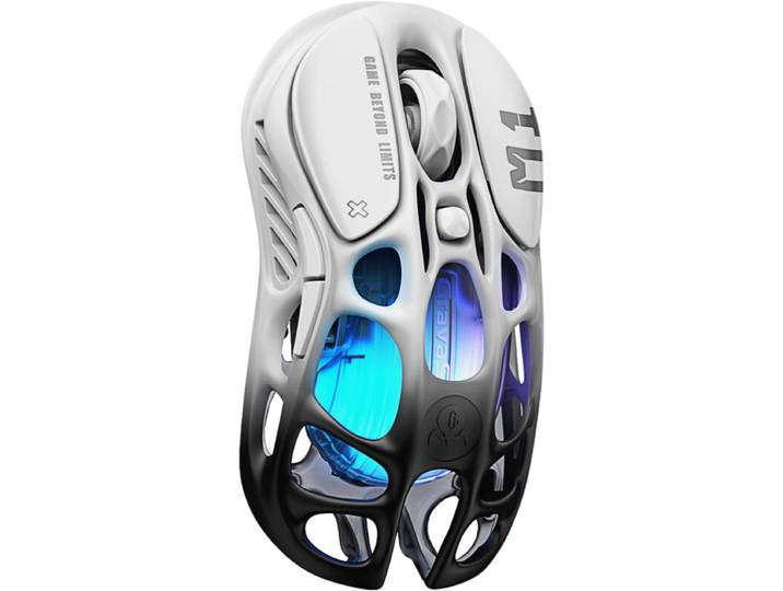 【Version de vente au détail chinoise】 Souris gaming sans fil GravaStar Mercury M1 Pro, 26 000 DPI, taux d'interrogation 4K, capteur PAW3395, ultra-légère (88 g), Bluetooth/2,4 G/filaire, RGB, 5 boutons programmables - Noir dégradé