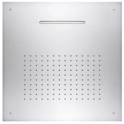 Herzbach Living Spa Decken-Regenbrause 11.650200.2.01 500x500mm, Regen/Schwall, Edelstahl poliert