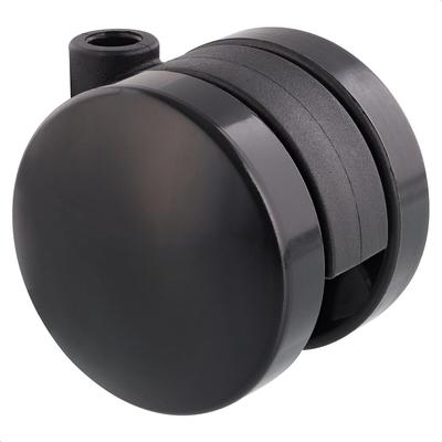 WAGNER Design Möbelrolle/Doppelrolle LAQUE - HART -Ø 50 mm, schwarz glänzend, Tragkraft 50 kg - DE Ware - 01302301