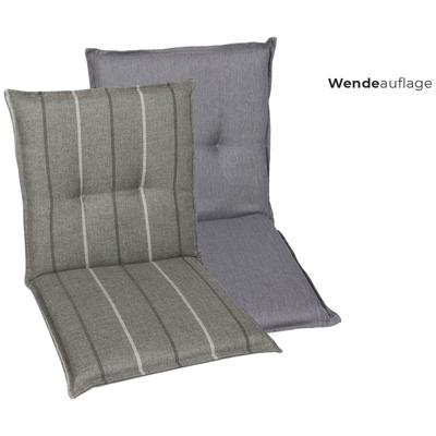 Sesselauflage GO-DE "Sesselauflage nieder", grau, B:50cm H:100cm T:48cm, Olefin (Polypropylen), Polsterauflagen, Olefin