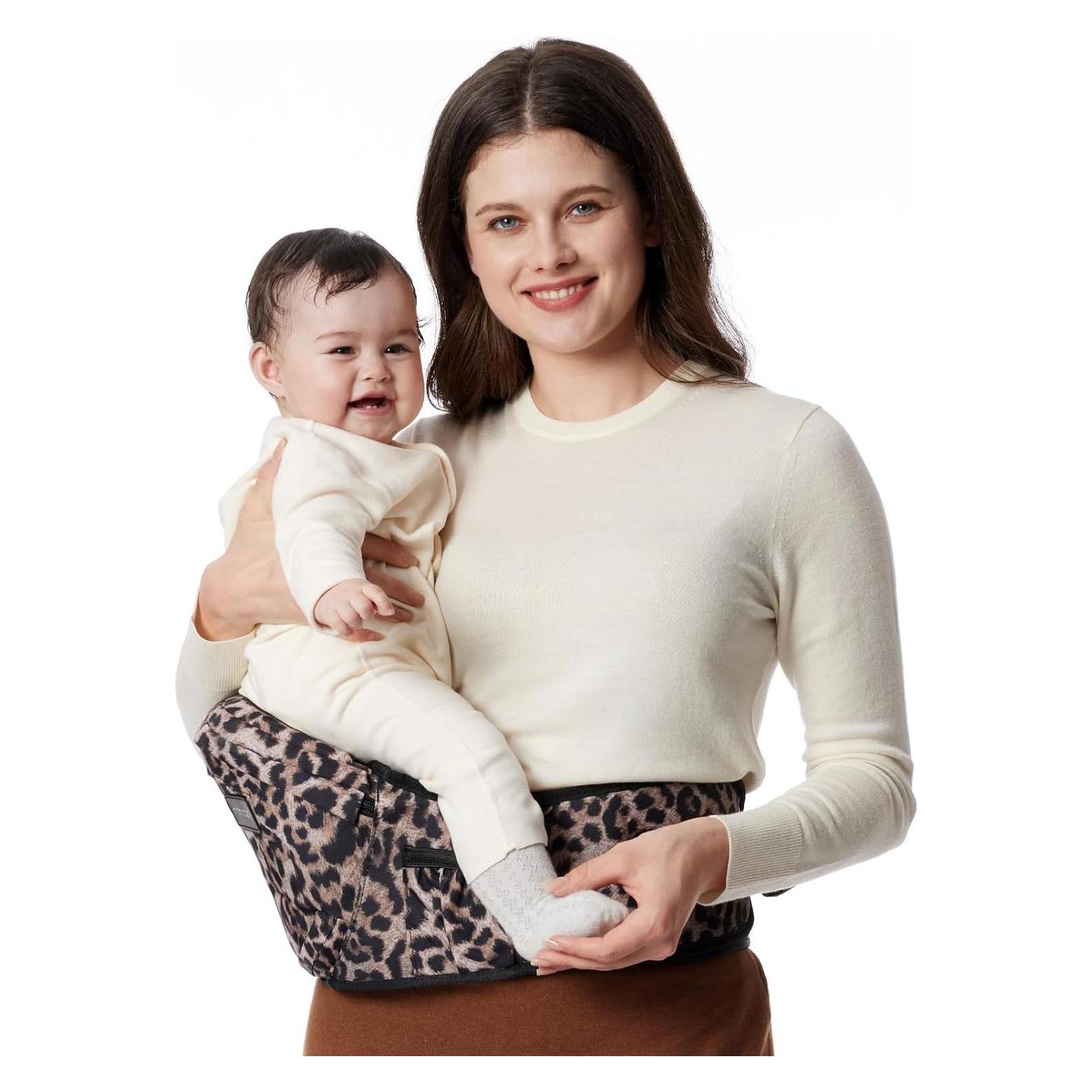 Momcozy Hip Seat Baby Carrier Leopard Medium (65514288)