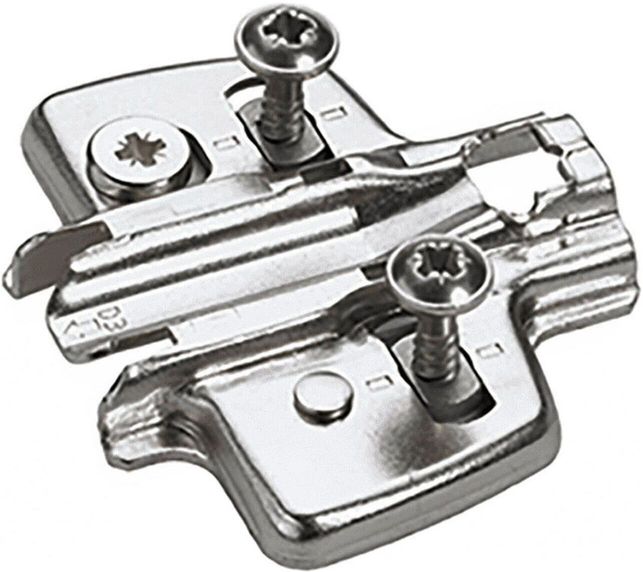 Hettich Möbel-Kreuzmontageplatte 9075068 vernickelt)