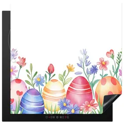 HERDABDECKPLATTE Blumengarten - Bunt - Eier Induktionsmatte 78x78 cm