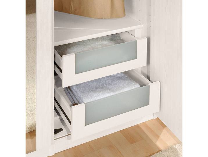 Schubkasteneinsatz 47 x 41 x 52cm Beige Spanplatte, foliert Absetzung: Glas