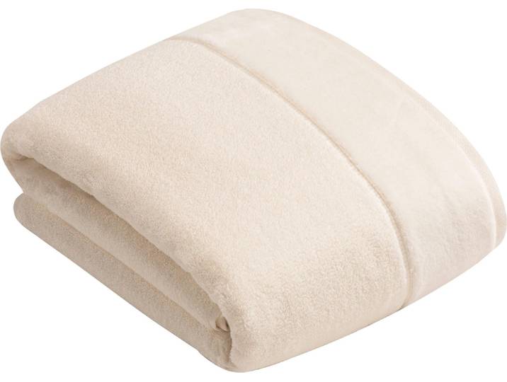 Badetuch VOSSEN Pure , weiss (ivory), B:100cm L:150cm, Frottier, Obermaterial: 100% Baumwolle, Handtücher, Badetuch, Baumwolle & VEGAN, mit eleganter Veloursbordüre