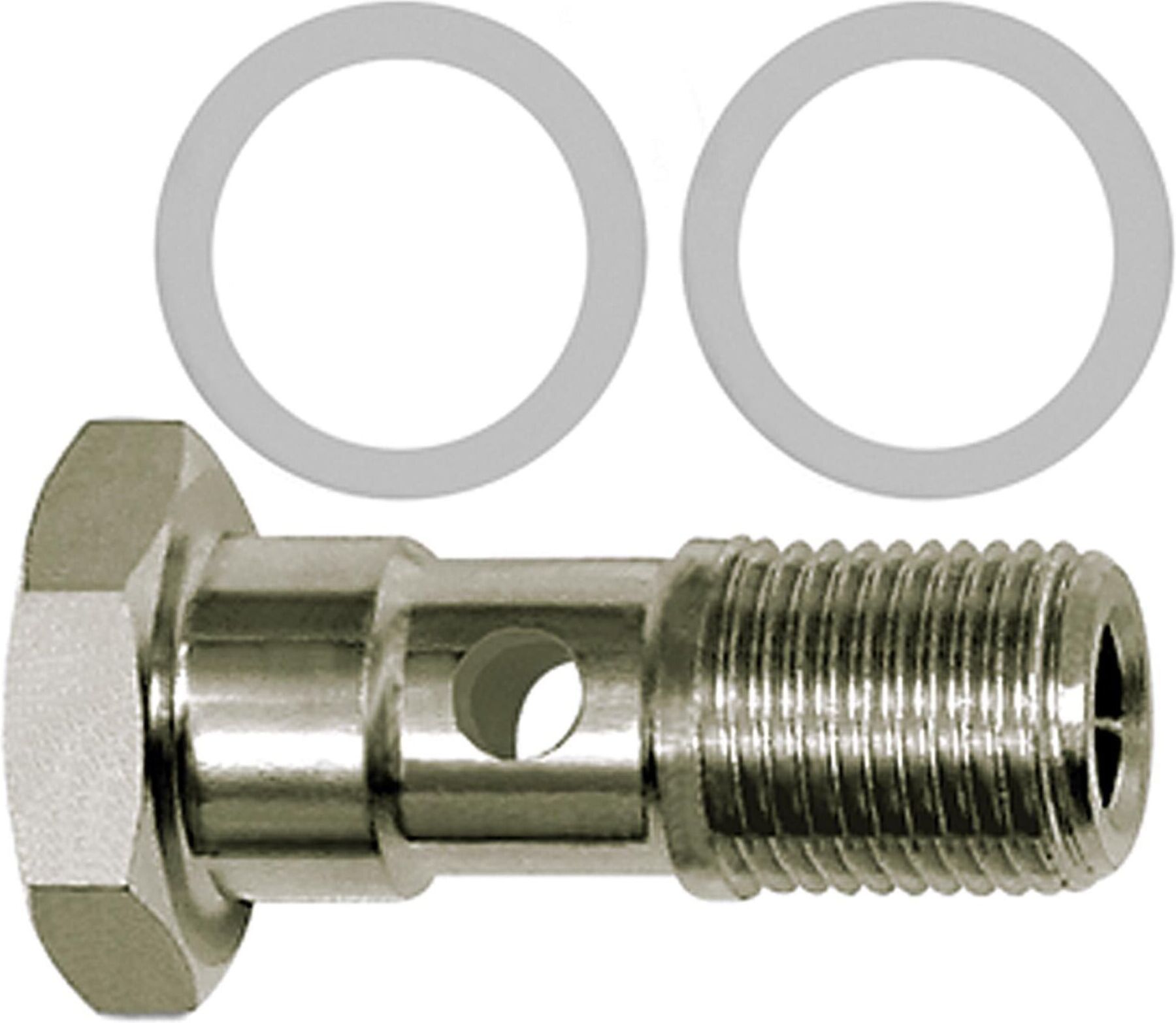 Riegler Hohlschraube, PTFE-Dichtring, einfach, G 1/8, Edelstahl 1.4404 (60.018 ES)