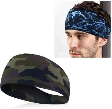 Everyday Crate Premium Absorbent Cycling & Yoga Headband For Men And Women camo
