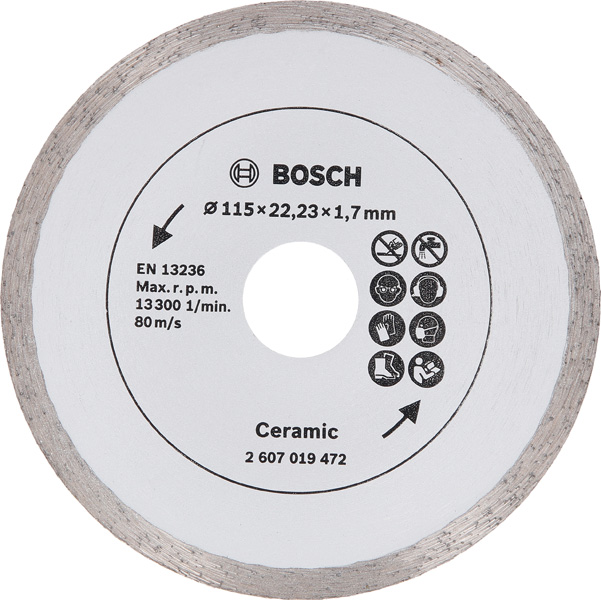 Bosch Diamanttrennscheibe für Fliesen, Durchmesser: 115 mm 2607019472