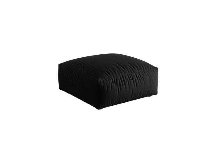 Design Sitzpouf „Martina“ Strukturstoff Schwarz 106 x 106 cm Micadoni