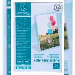 Exacompta 86058D 30x Tischaufsteller A6 Hoch/-Querformat - Kristall