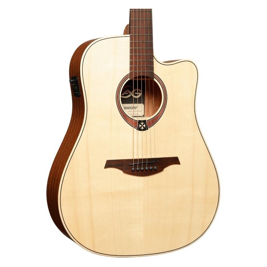 Lâg Guitars LÂG Tramontane T70DCE Dreadnought Cutaway Electro (Akustik Gitarre, Brankowood, Graphite, Mahagoni, Okoume, Silver-Nickel, Sitka Fichte) (GLA T70DCE-NAT)