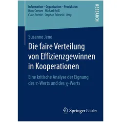 Die faire Verteilung von Effizienzgewinnen in Kooperationen, Fachbücher von Susanne Jene