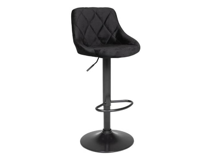Tabouret de bar en velours noir ROBIN