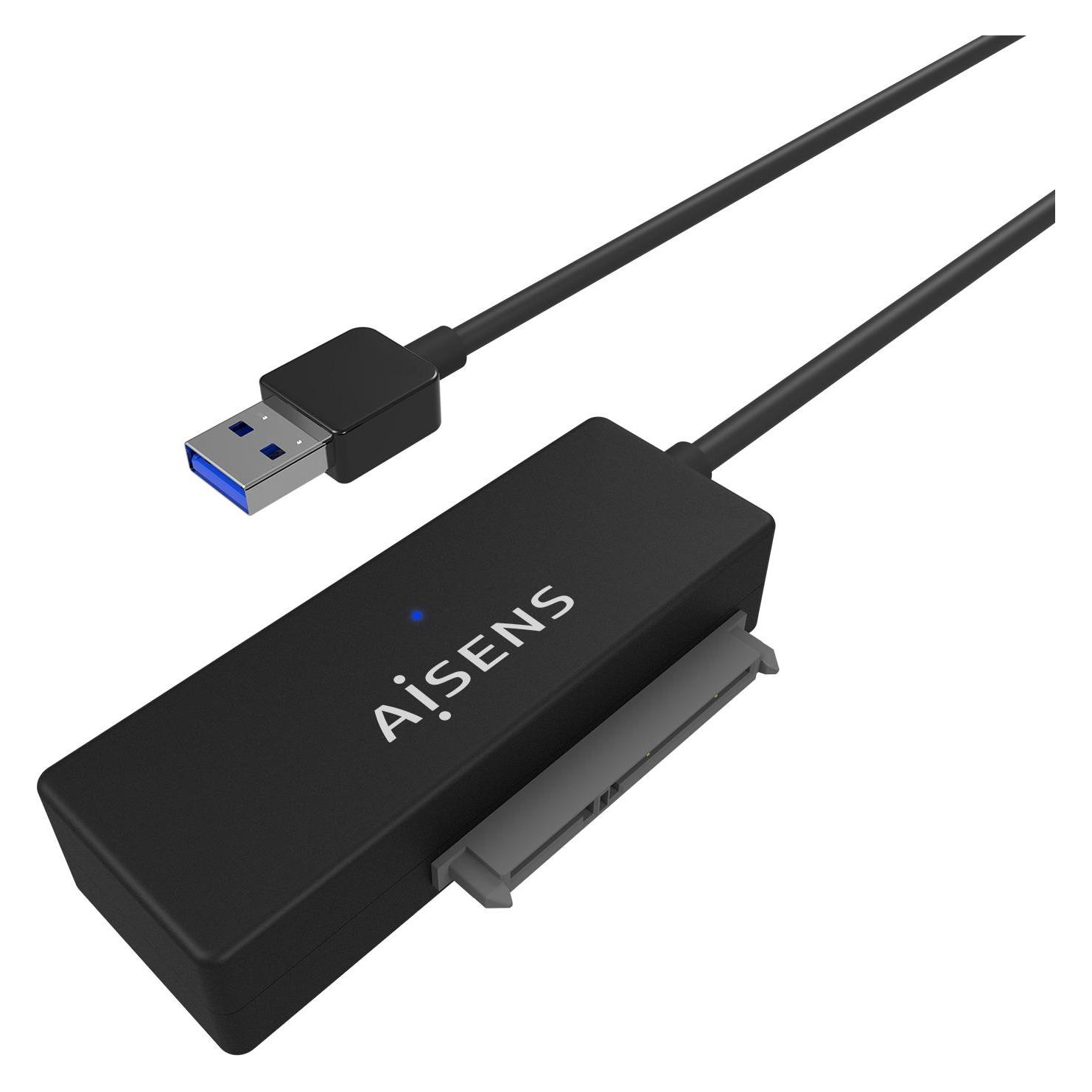 Aisens ADAPTADOR SATA A USB-A USB 3.0 3.1 GEN1 2.5" 3.5" NEGRO (2.5", 3.5") (ASE-35A01B)