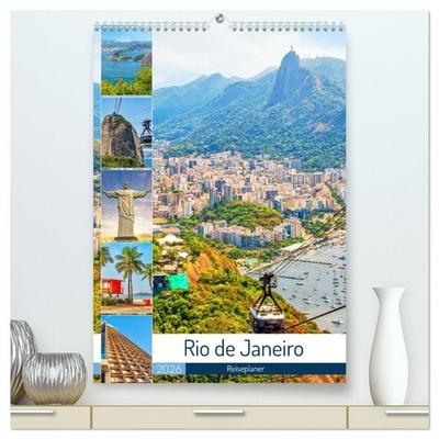 Rio de Janeiro - Reiseplaner (hochwertiger Premium Wandkalender 2026 DIN A2 hoch), Kunstdruck in Hochglanz