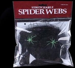Uplift Picks Stretchy White Cobweb Haunted House Decoration black