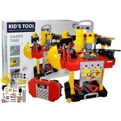 Lean Toys Lean Cars DIY-Set für Batterien 3in1 Koffer Werkstatt 85 Elemente 56cm