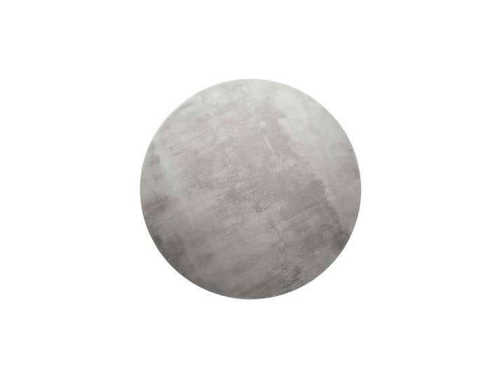 Tapis rond tufté mèches rases (15 mm) gris clair 200 d