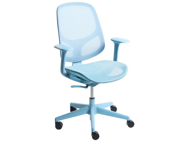 Beliani Bürostuhl Hellblau Aeri, 60x93x60 cm, Büromöbel, Bürostühle, Drehstühle