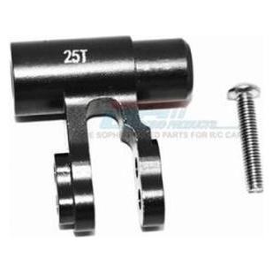 GPM aluminum standard 25t servo horn-2pc set traxxas xmaxx 8s / black (GPMTXM024-SHBK)