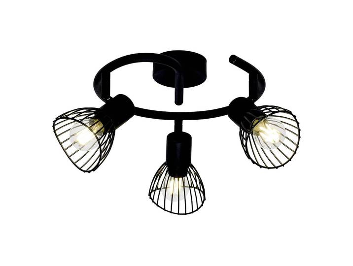 Plafonnier II Ehli Ø 42cm Noir Acier, laqué E14