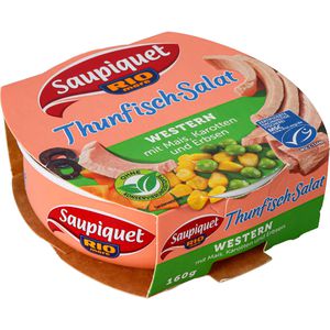 Saupiquet Fischkonserve Thunfisch-Salat, Western, MSC zertifiziert, 160 g