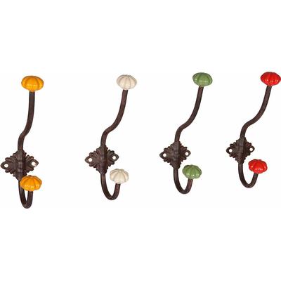 Garderobenhaken AMBIENTE HAUS "Kleiderhaken", bunt, B:5cm H:23cm T:8cm, Eisen, Garderobenhalter, Garderobenhaken, als Garderobe oder Handtuchhalter in der Küche aus Eisen