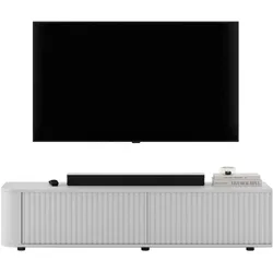 TV-LOWBOARD Aurora Weiß matt 140 cm mit niedrigen Füße