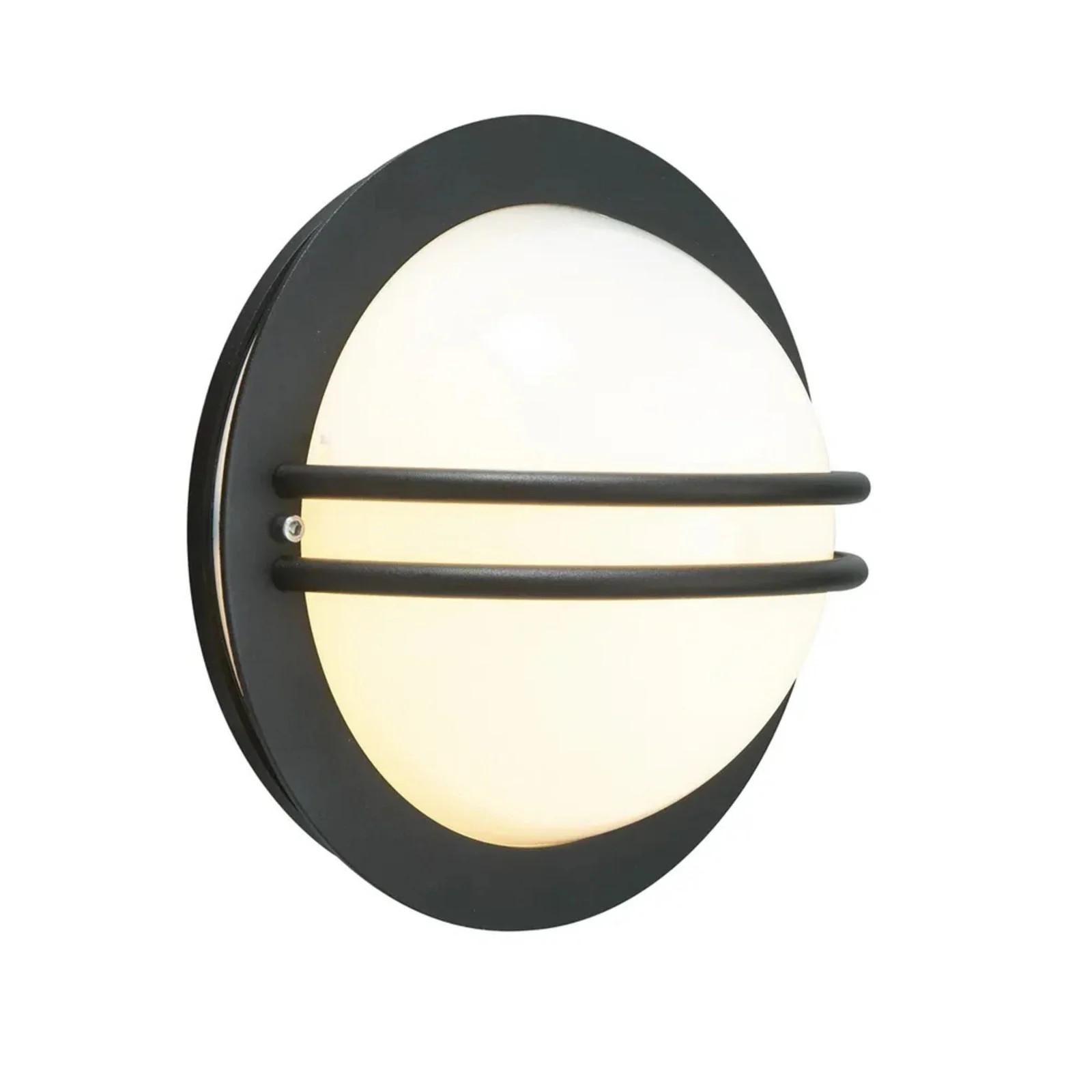 Norlys Bremen Buiten Wandlamp - Opaal/Zwart - Metaal
