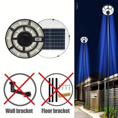Uplifted Goods Solar Lamp Post Light With Tall Pole And Motion Sensor gjx uhln692