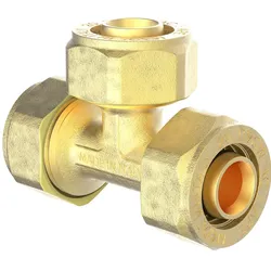 KIRCHHOFF MS T-Stück, vernickelt, 16 mm, Klemmfitting für MSVR, Fittings, wasseranschluss