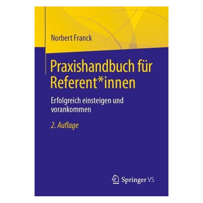 VS Praxishandbuch für Referent*innen (Deutsch, Softcover, Norbert Franck) (36660804)