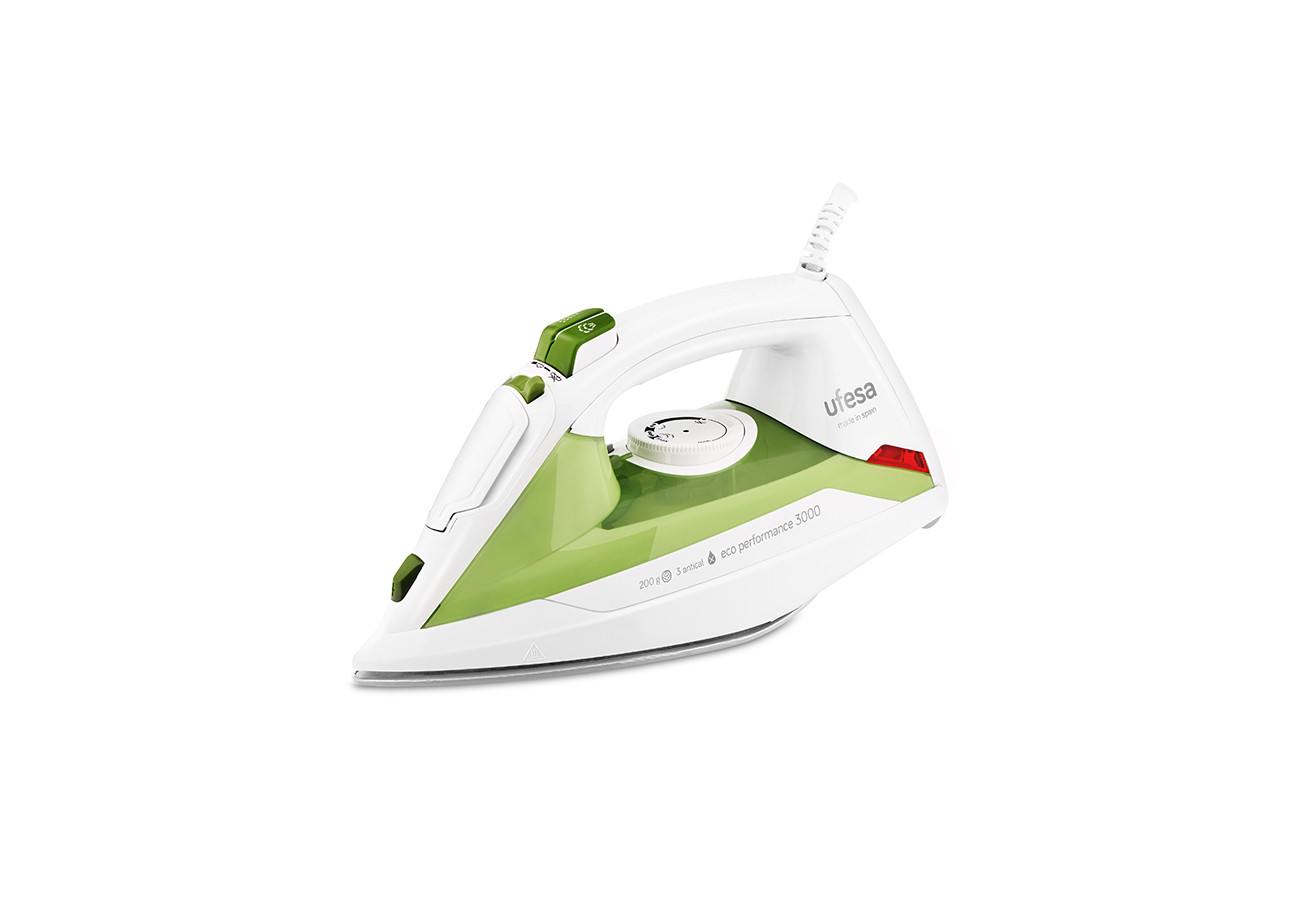 Ufesa PV3500 ECO Stoom- en droogstrijkijzer, 3000 W, Groen/Wit
