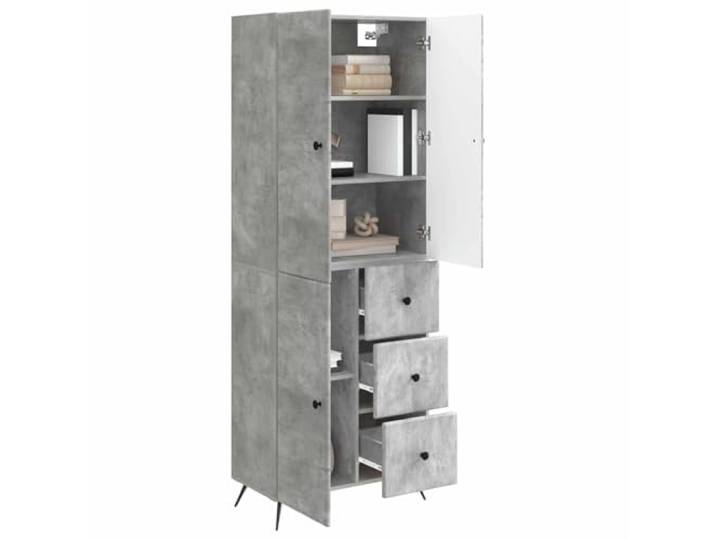 KTHLBRH Schrank-Set 2 Stück Grau Beton Holz Engineered Für Garten und Innenbereich, vielseitiges Design, moderner Stil