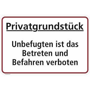SafetyMarking Hinweisschild Aluminium, 30 x 20 cm, Privatgrundstück