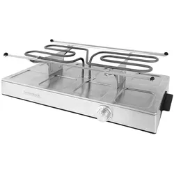Gastroback 42563 Raclette Grill & Pancake Station, Racletteofen, Silber, Schwarz