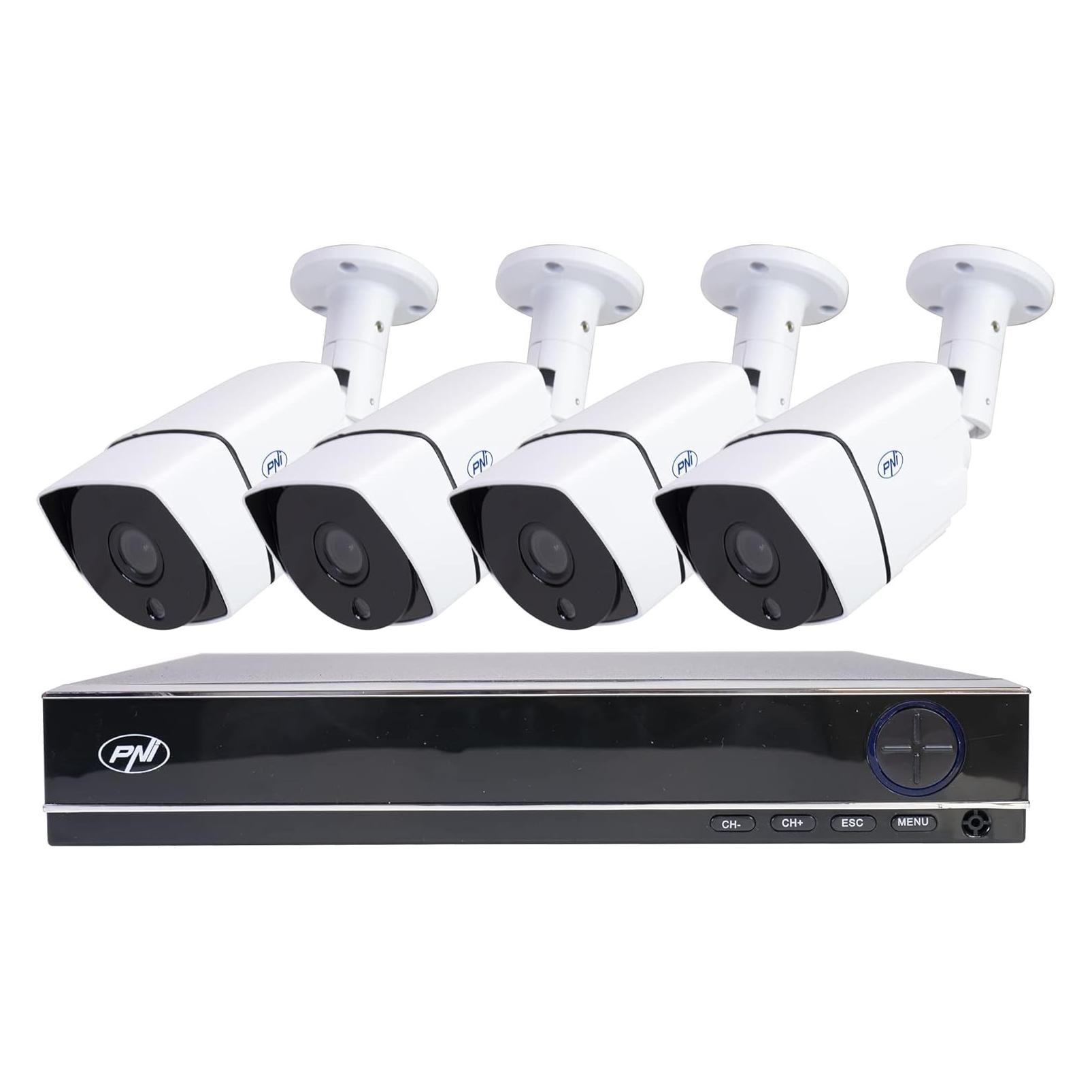 PNI Full HD-Videoüberwachungskit - NVR und 4 AussenkamerasHouse PTZ1300 (1920 x 1080 Pixels) (PTZ1300)