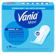 Vania Serviettes Hygiéniques Maxi Normal 18 Serviettes - Sachet 18 Serviettes Hygiéniques