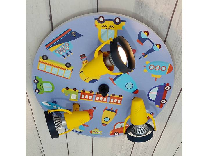 Deckenstrahler Fahrzeuge Multicolor Holzwerkstoff, lackiert Polycarbonat 35 x 15 x 35cm