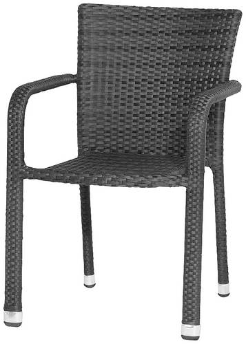 Siena Garden F75846 Stapelsessel Minas schwarz