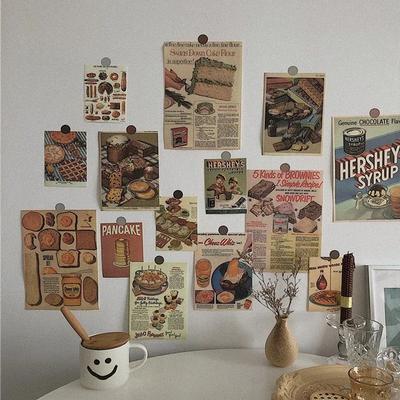 Inspire Select Nordic Retro Photo Card Wall Stickers Set Japanese Mori Style DIY Art Postcards For Bedroom Decor j