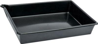 Auffangwanne für Kleingebinde, ohne Gitterrost, Kapazität 16 l, Polyethylen, schwarz