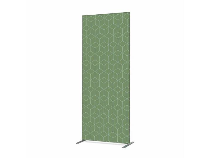 Showdown Displays Paravent 100-200 Hexagon - Grün - Aluminiumrahmen - Schwarz (1 St)