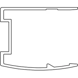 HSK Ersatzteile Wandanschlussprofil, Höhe 1.850 mm, Weiß, E55230-04 E55230-04