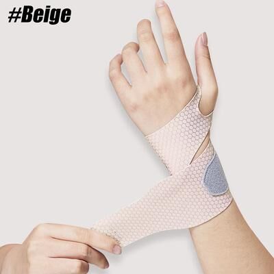 Youfap Market Adjustable Slim Air Wrist Support Wrap For Arthritis, Wrist Pain Relief, Fitness Straps For Men And Women beige