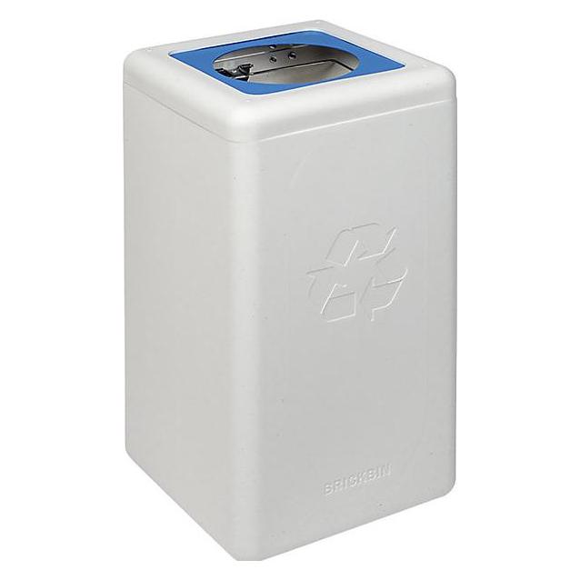 ReinigungsBerater Mülltrennsystem BrickBin Papier Behälter weiss blau 65 L integrierte Beutelhalterung, aus recyceltem (65 l) (31472000)