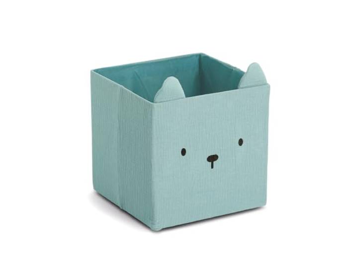 ZELLER PRESENT SCHÖNER LEBEN. PRAKTISCH WOHNEN. Aufbewahrungsbox Bär, Musselin