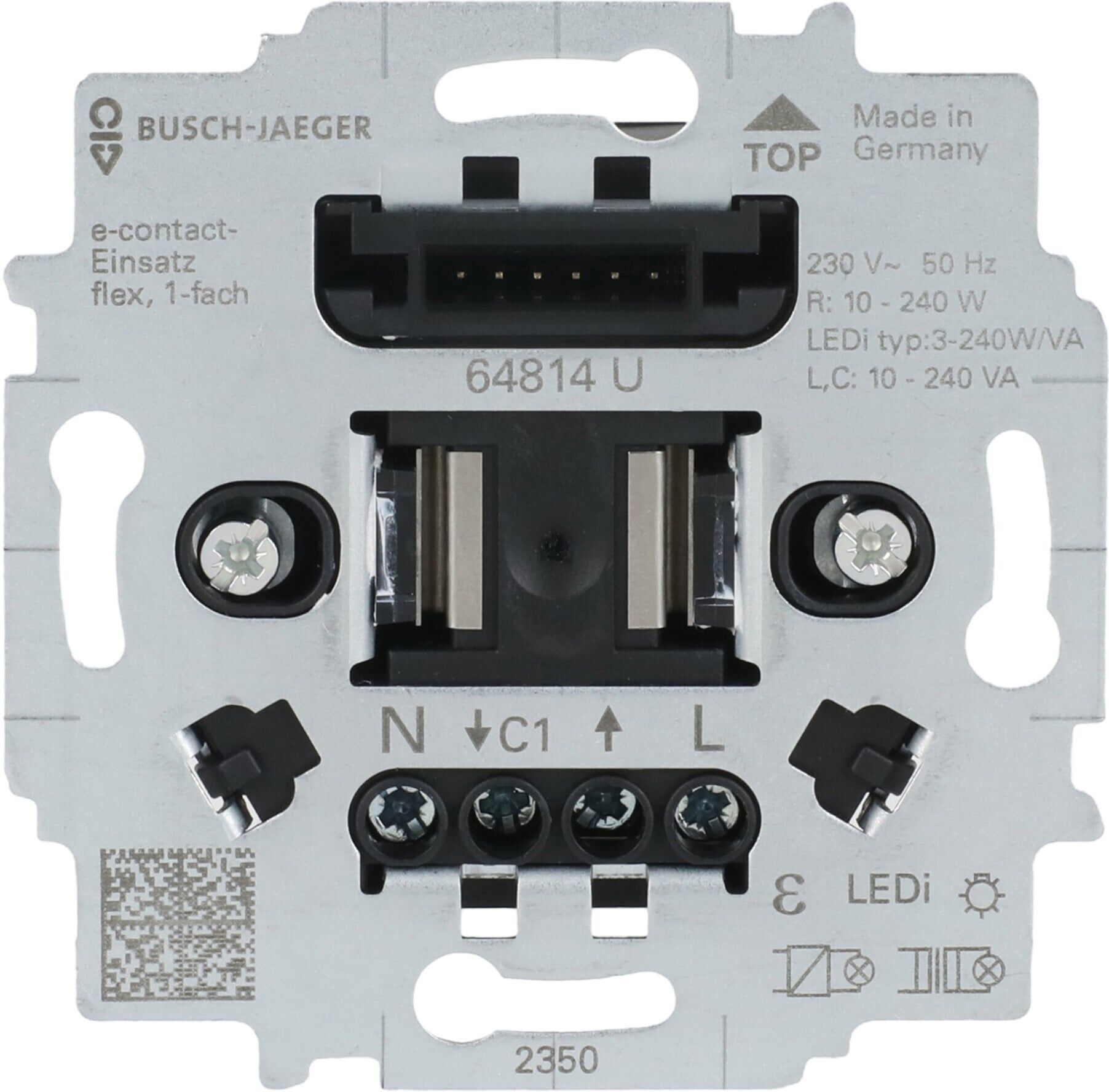 Busch-Jaeger E-Contact-Einsatz 1-fach 64814 U (2CKA006800A3047)
